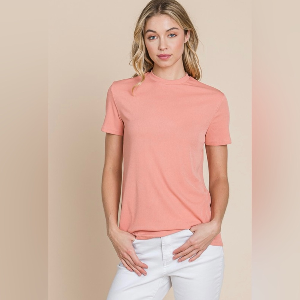 Coral Short Sleeve Women's Top